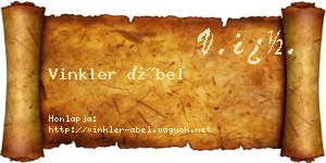 Vinkler Ábel névjegykártya